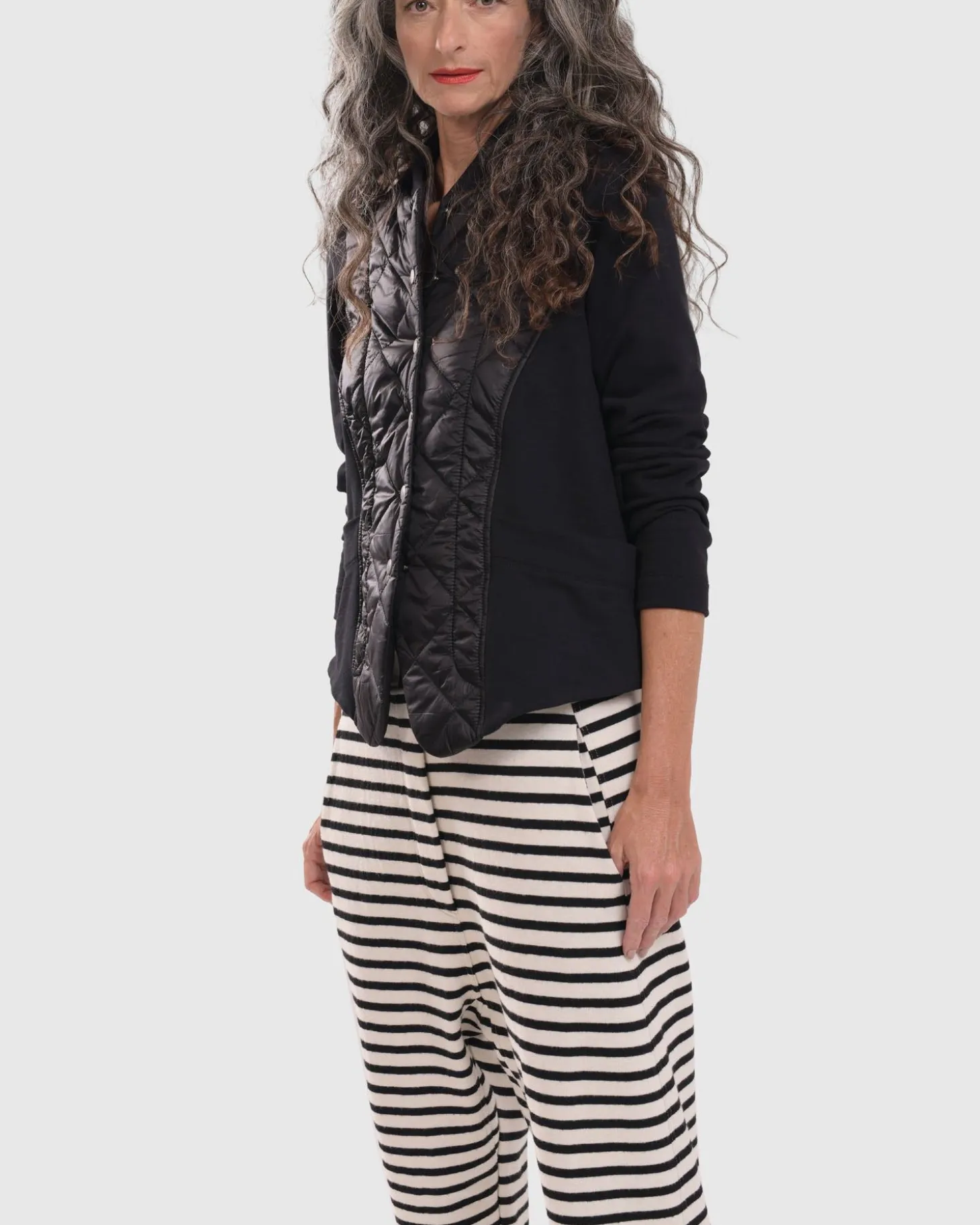 Women Alembika Urban French Terry Trousers, Lines