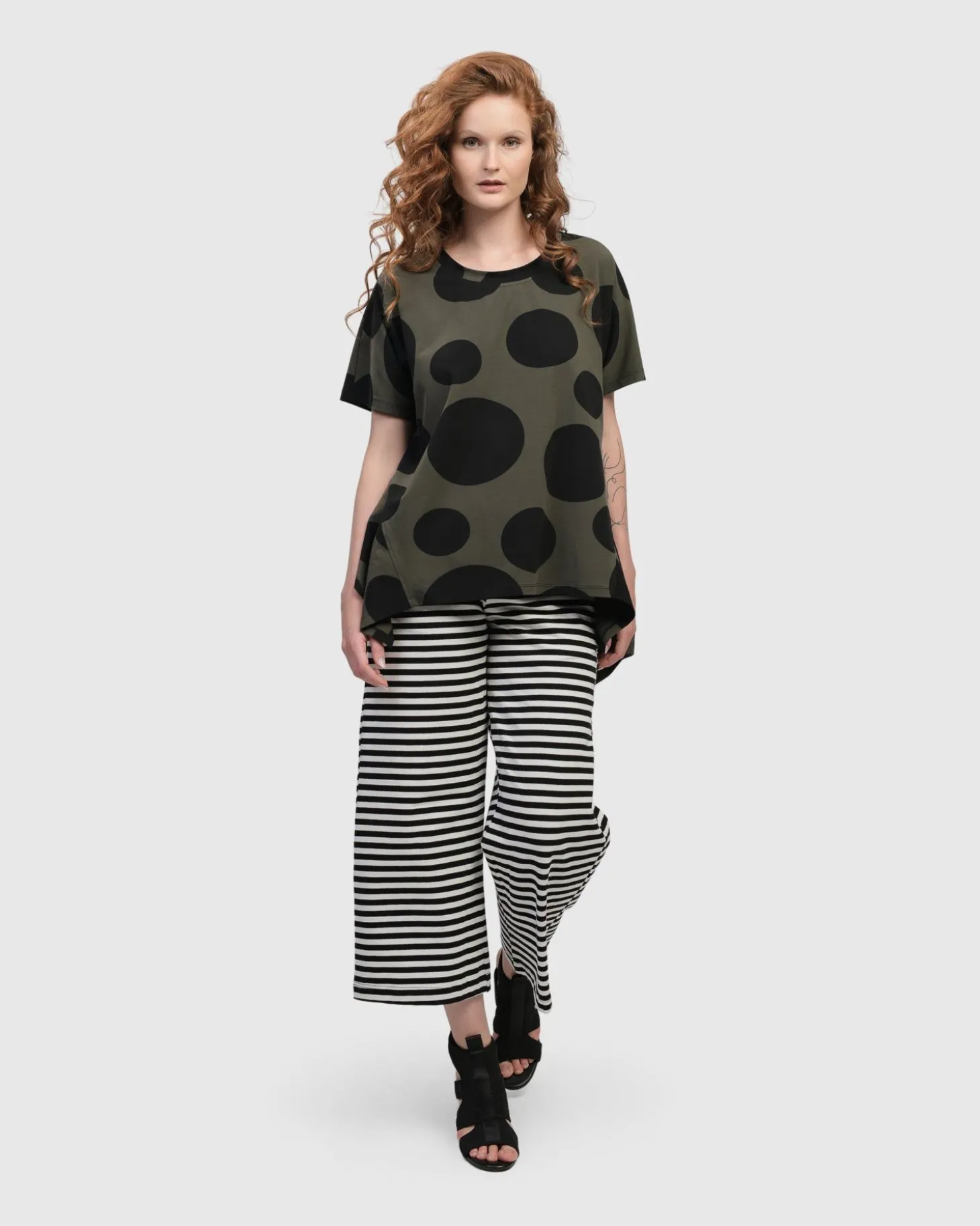 Women Alembika Urban Greenwich Striped Pants, Black