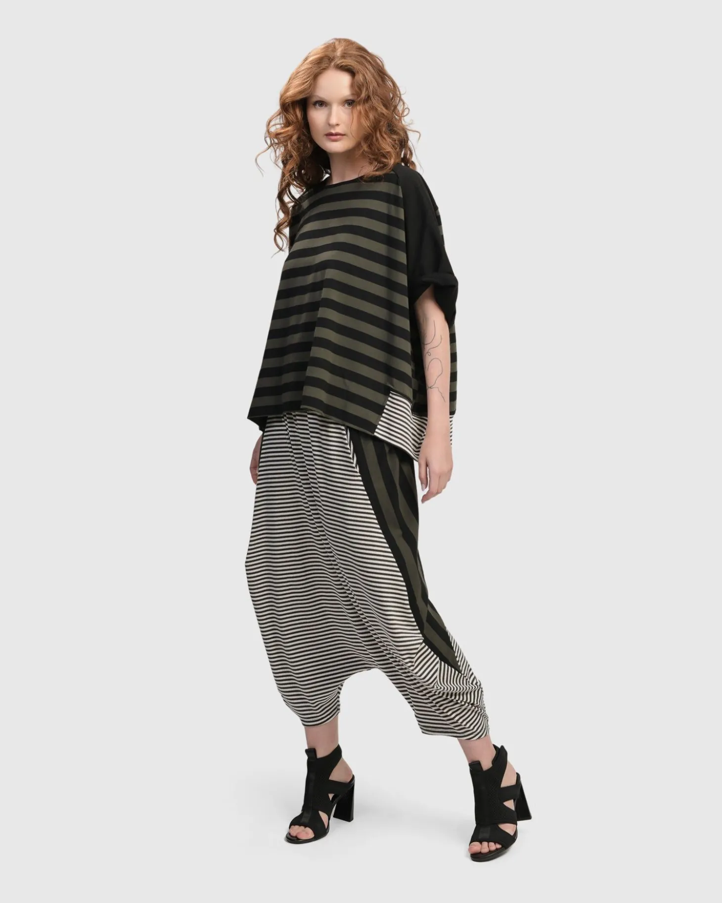 Women Alembika Urban Imperial Harem Pants, Stripes