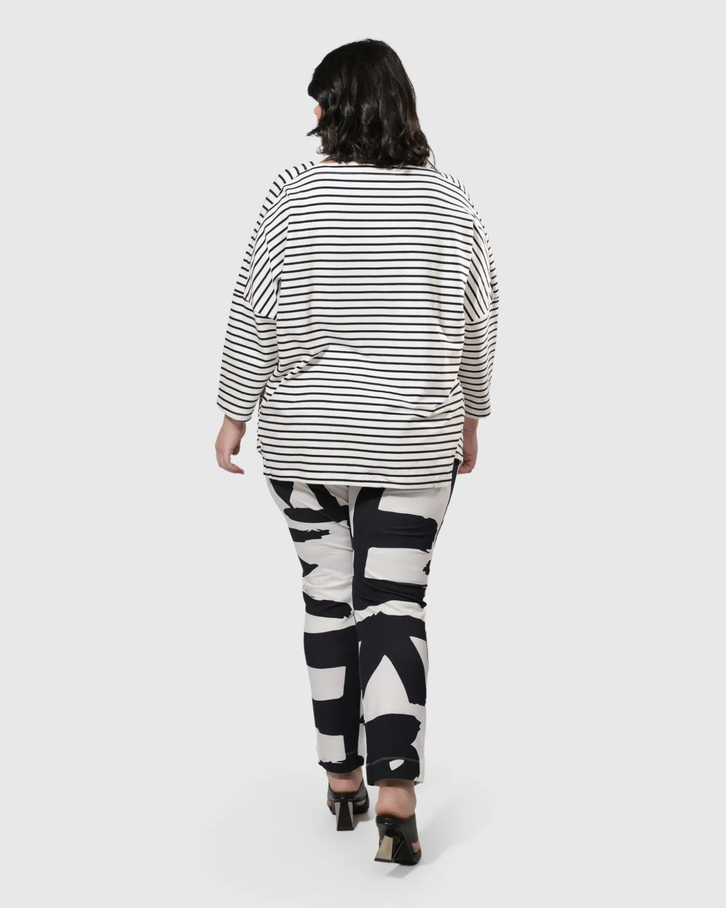 Women Alembika Urban Jagger Stripe Top, Black