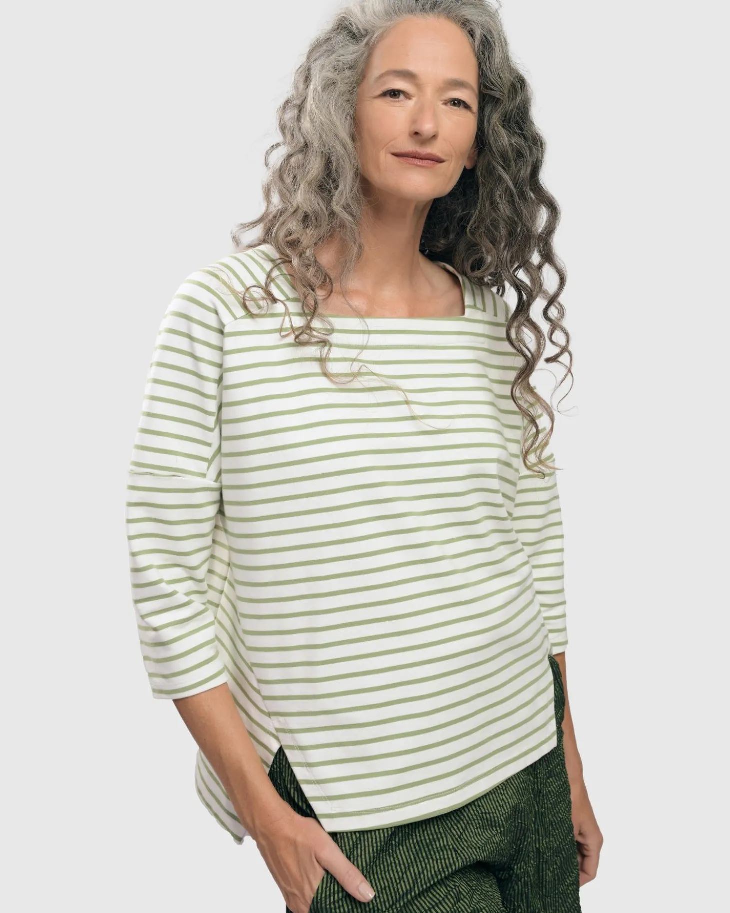 Women Alembika Urban Jagger Stripe Top, Green