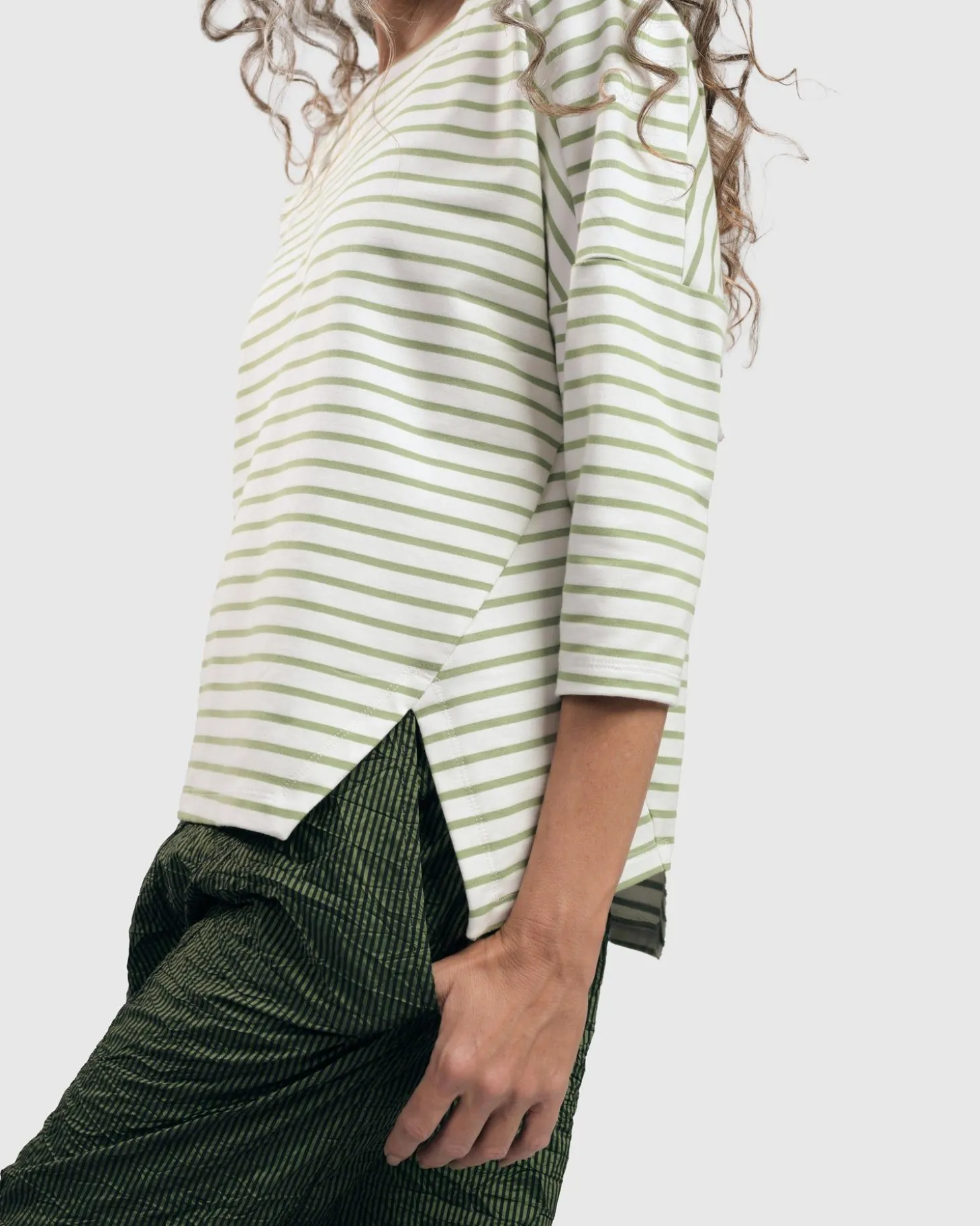 Women Alembika Urban Jagger Stripe Top, Green