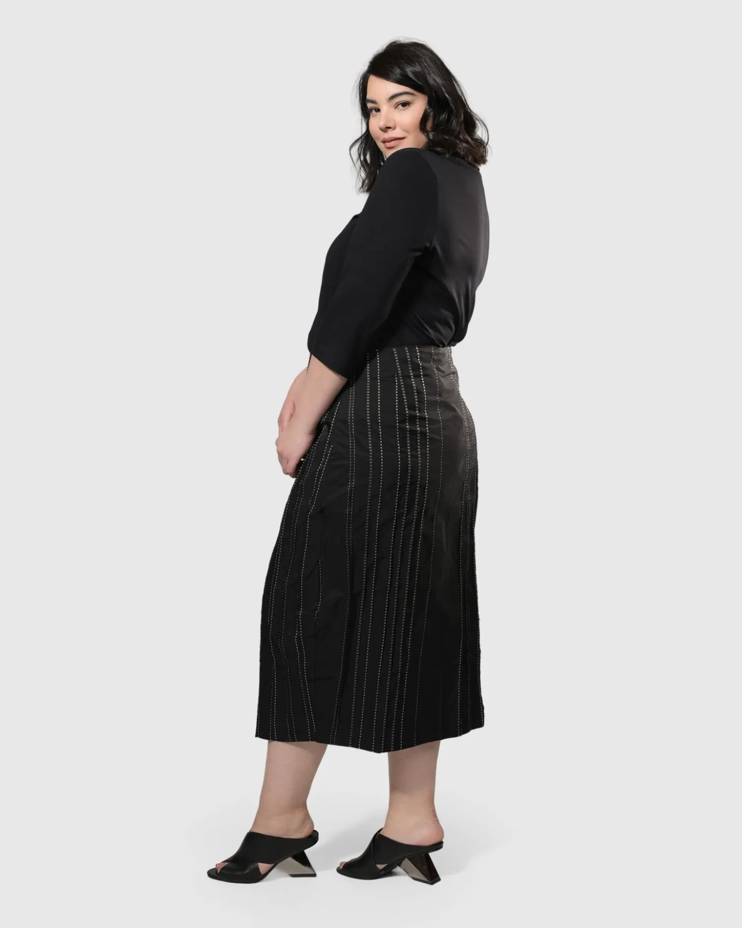Women Alembika Urban Kate Topstitched Skirt, Trails