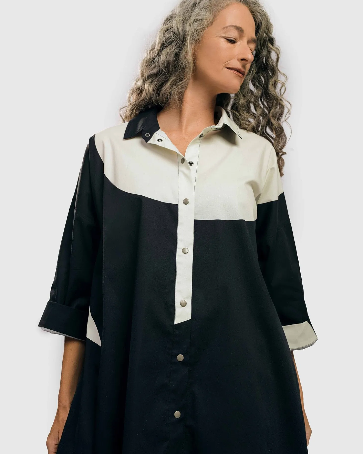 Women Alembika Urban Madison Tunic Shirt, Black/White