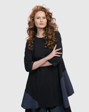 Women Alembika Urban Marvels Trapeze Top, Navy