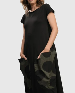 Women Alembika Urban Melody Midi Dress, Khaki