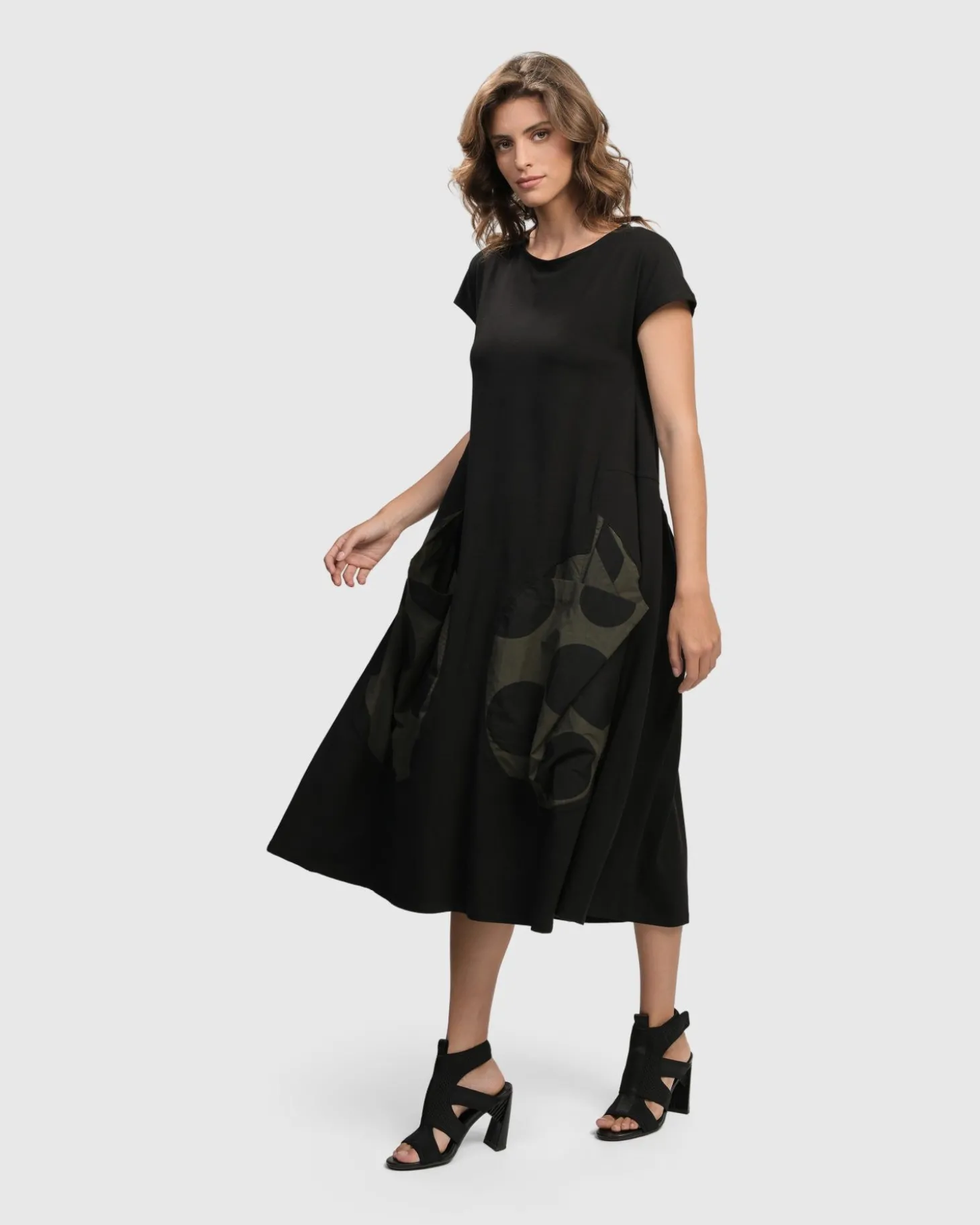 Women Alembika Urban Melody Midi Dress, Khaki