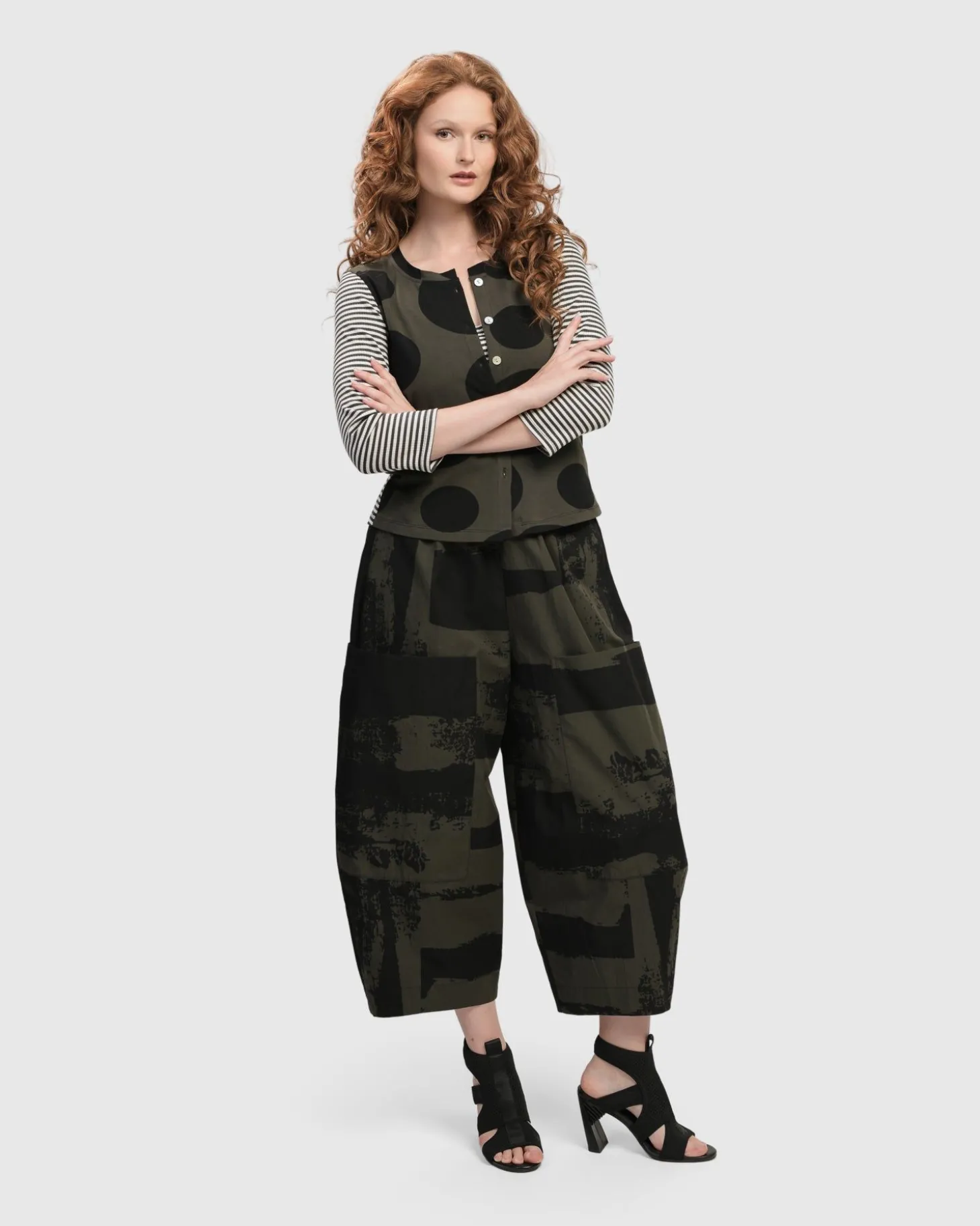 Women Alembika Urban Mononoke Cardigan Top, Stripes
