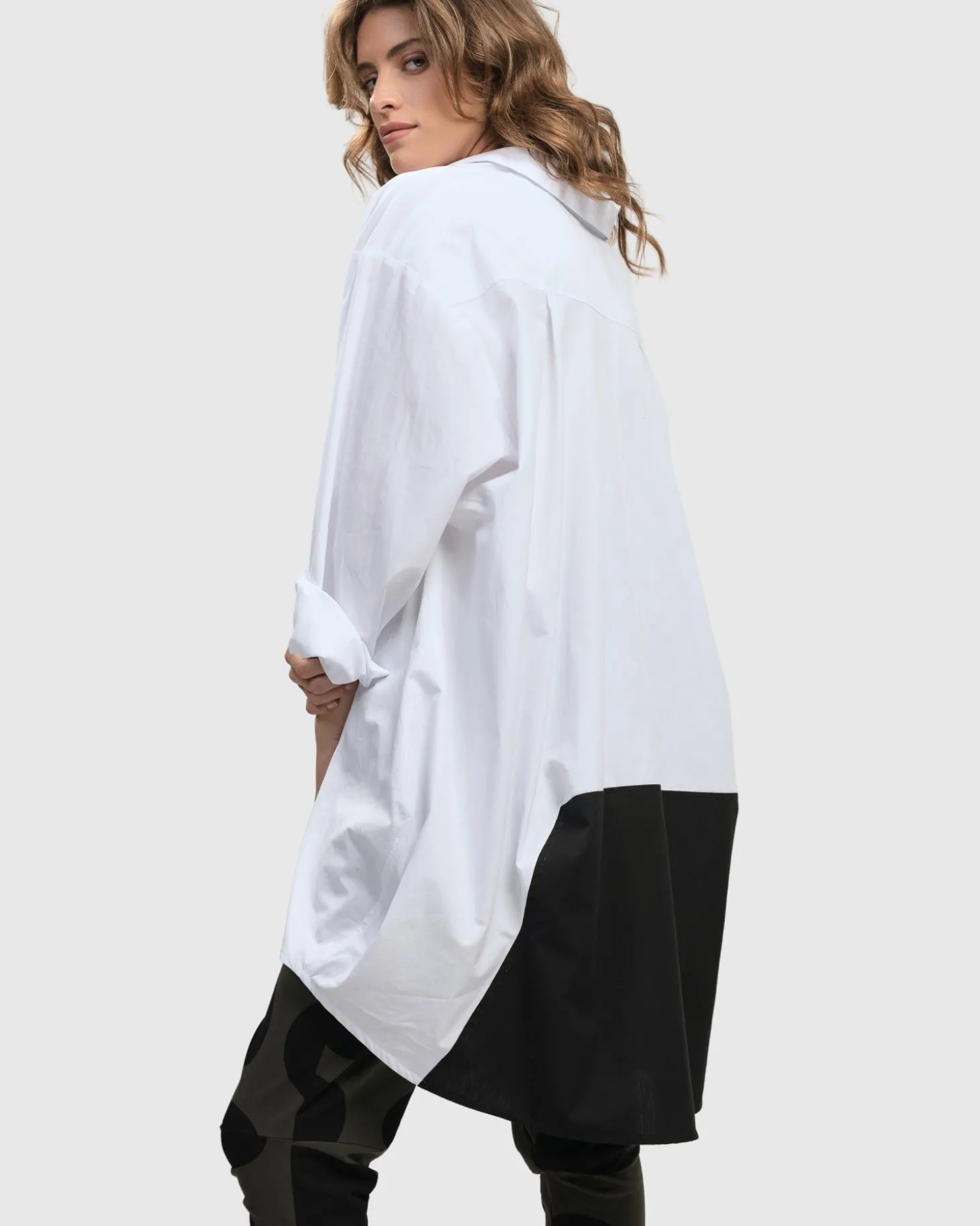 Women Alembika Urban Oversized Trapeze Shirt, White