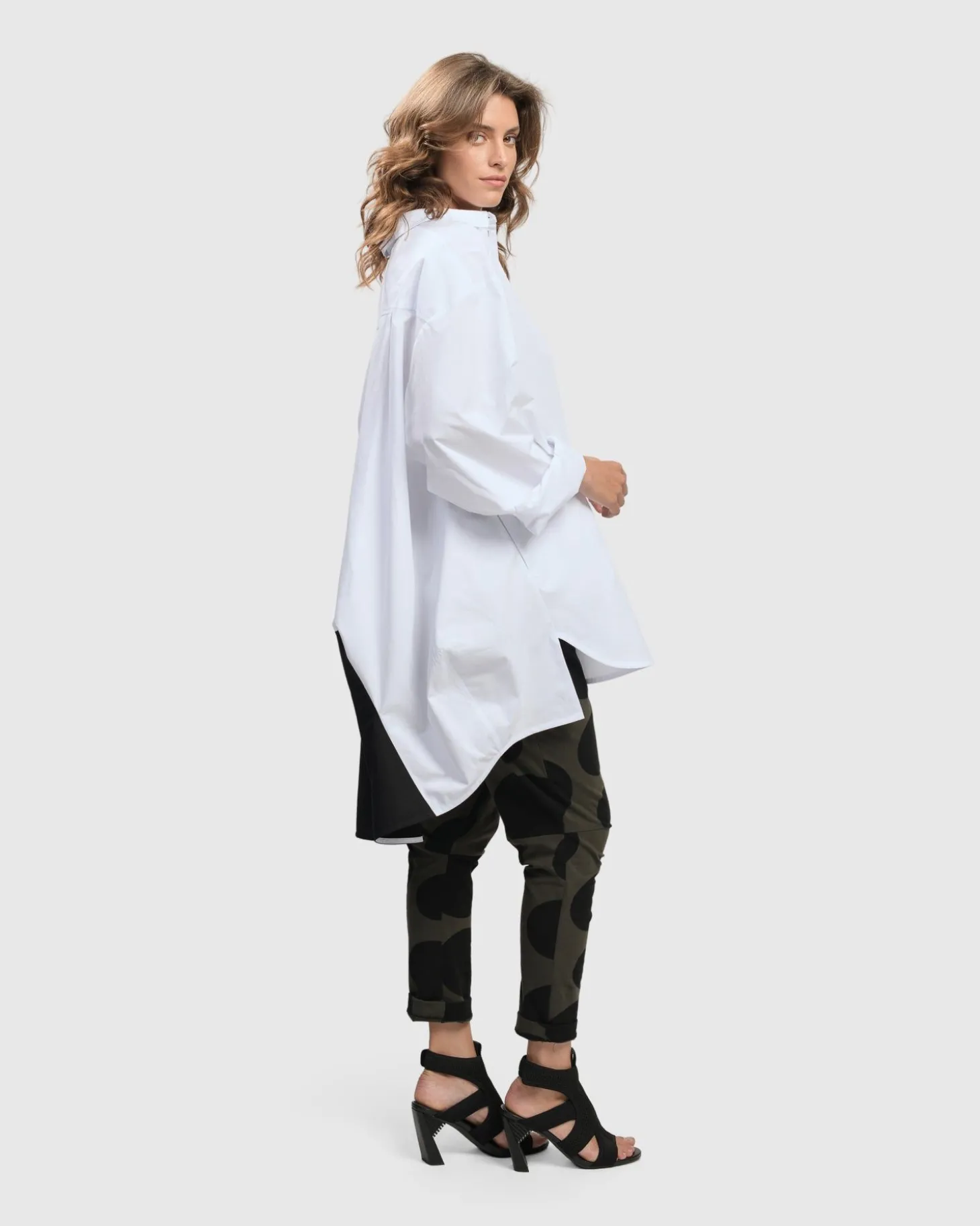 Women Alembika Urban Oversized Trapeze Shirt, White