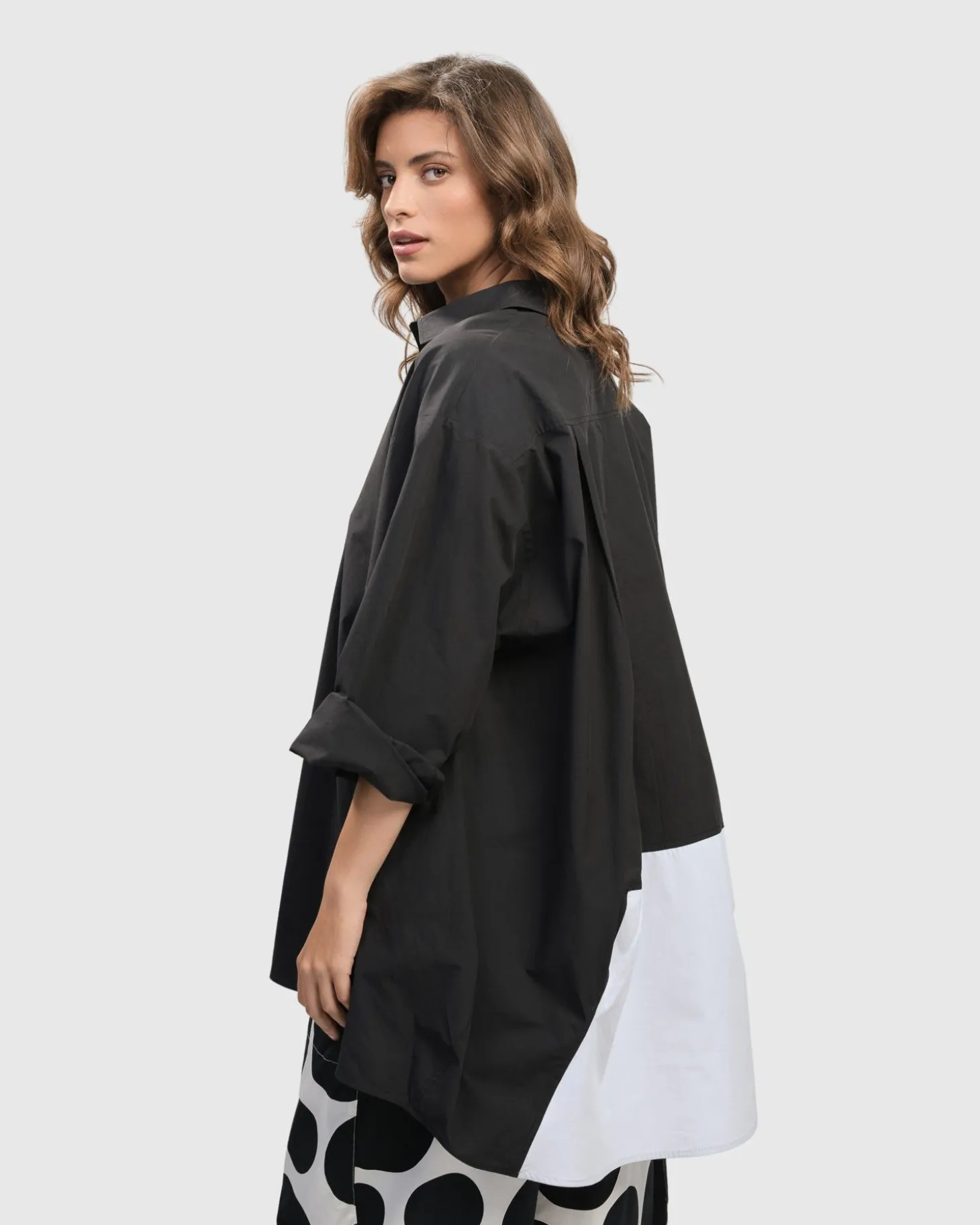 Women Alembika Urban Oversized Trapeze Shirt, Black