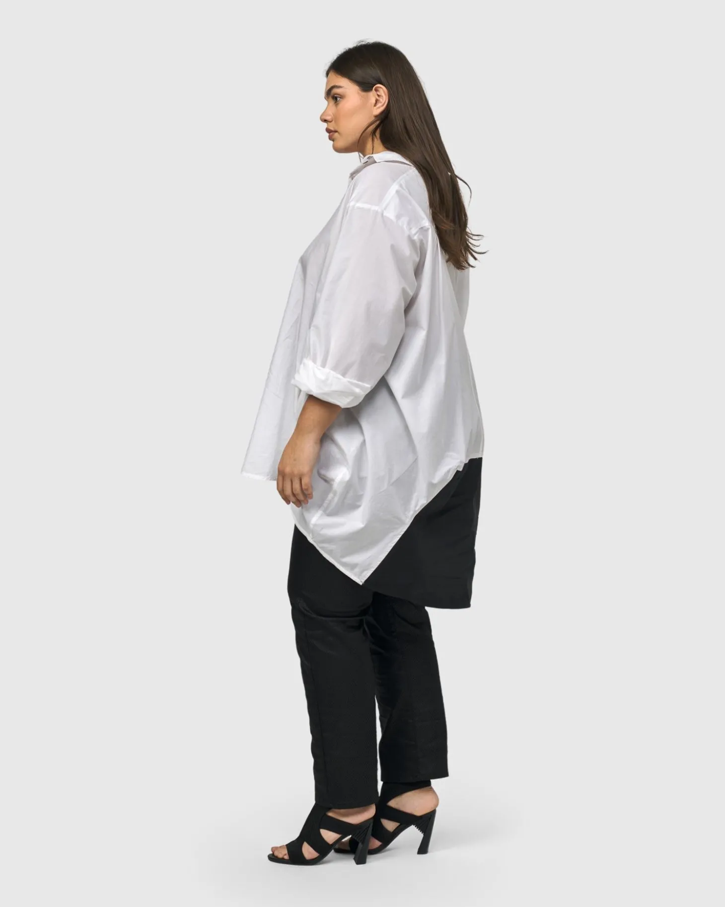 Women Alembika Urban Oversized Trapeze Shirt, White