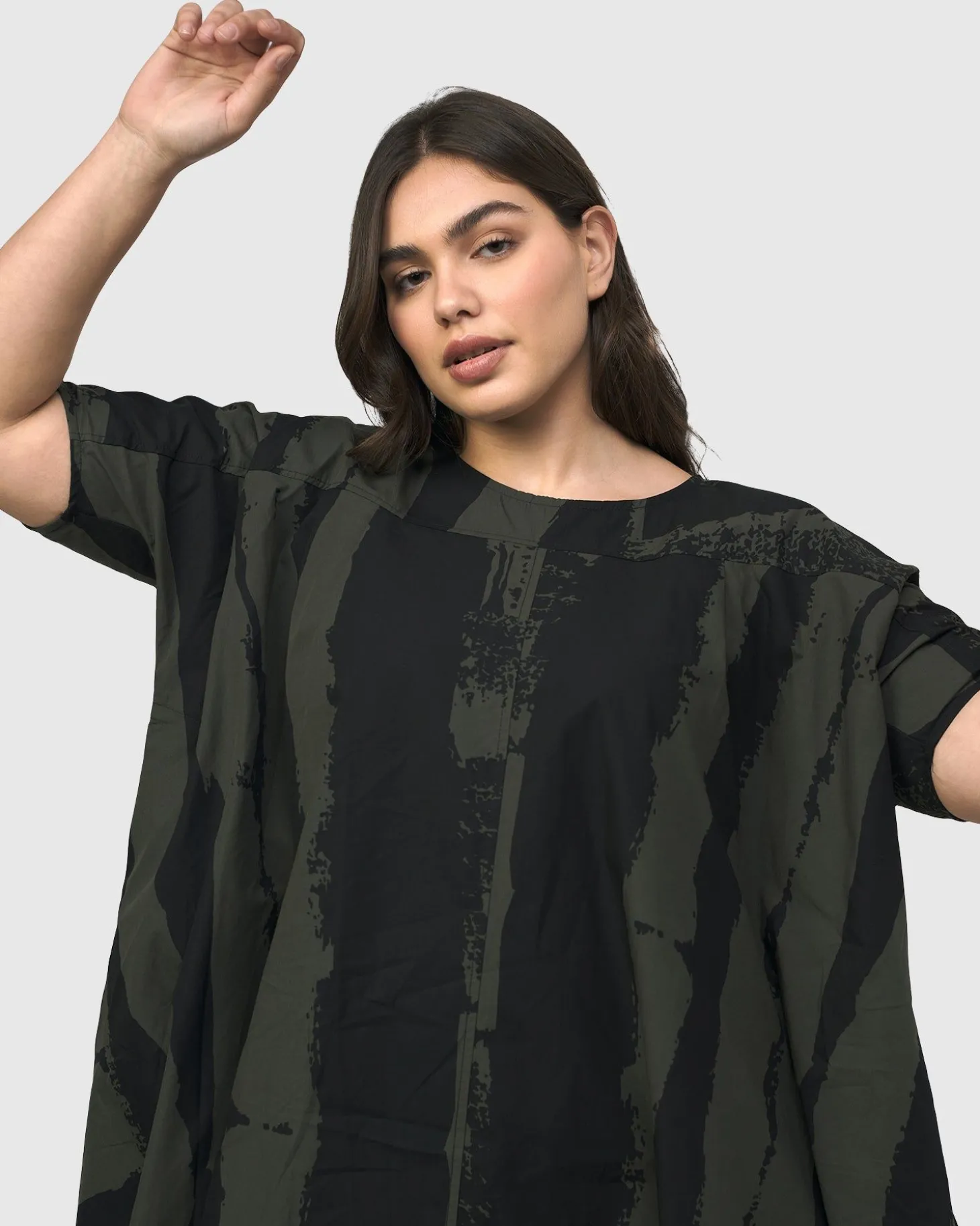 Women Alembika Urban Sake Muumuu Dress, Khaki