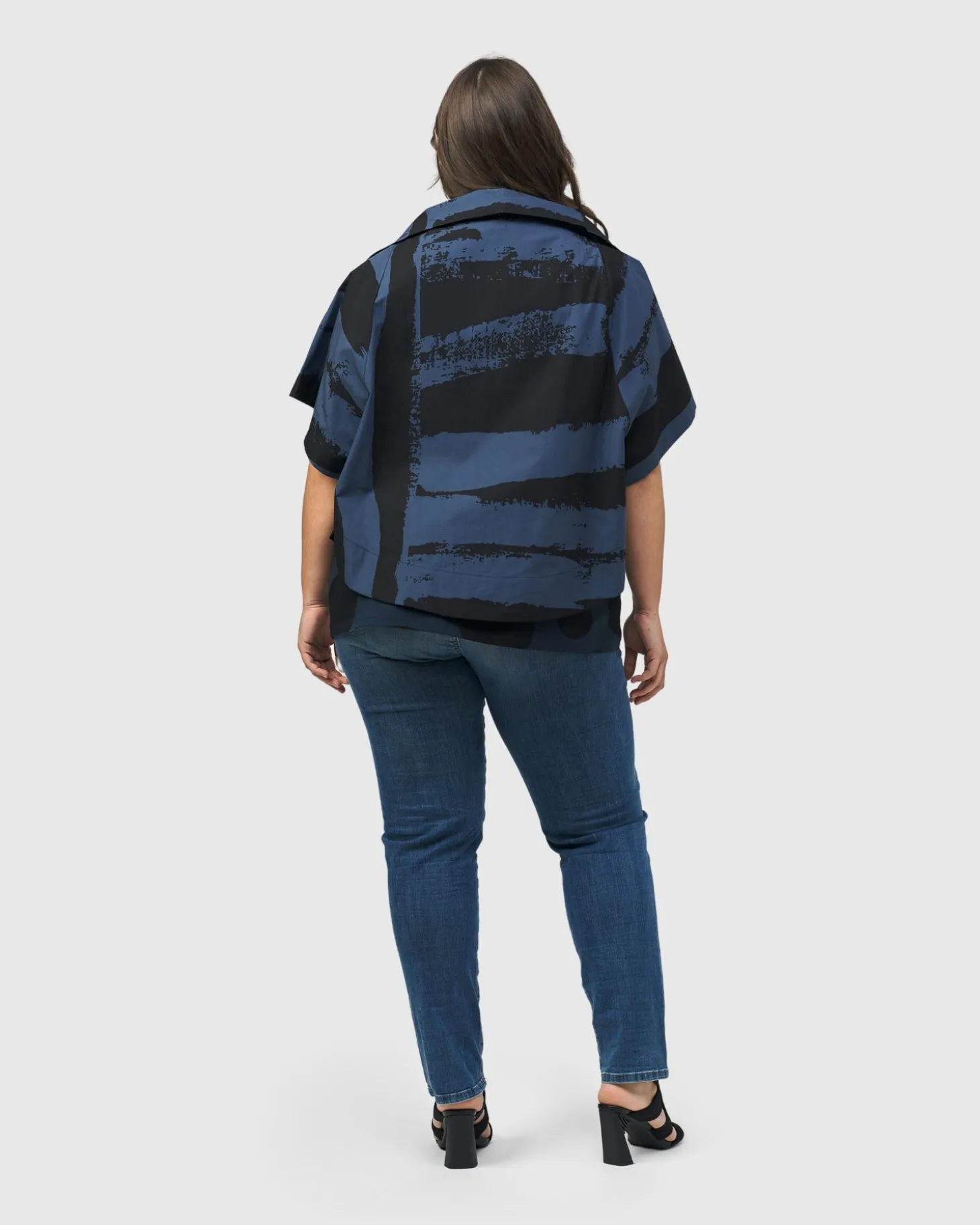 Women Alembika Urban Samba Cape Jacket, Navy