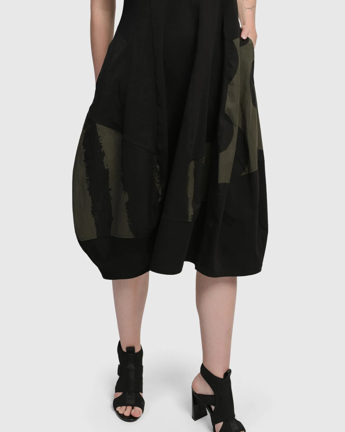 Women Alembika Urban Sleeveless Cocoon Dress, Khaki
