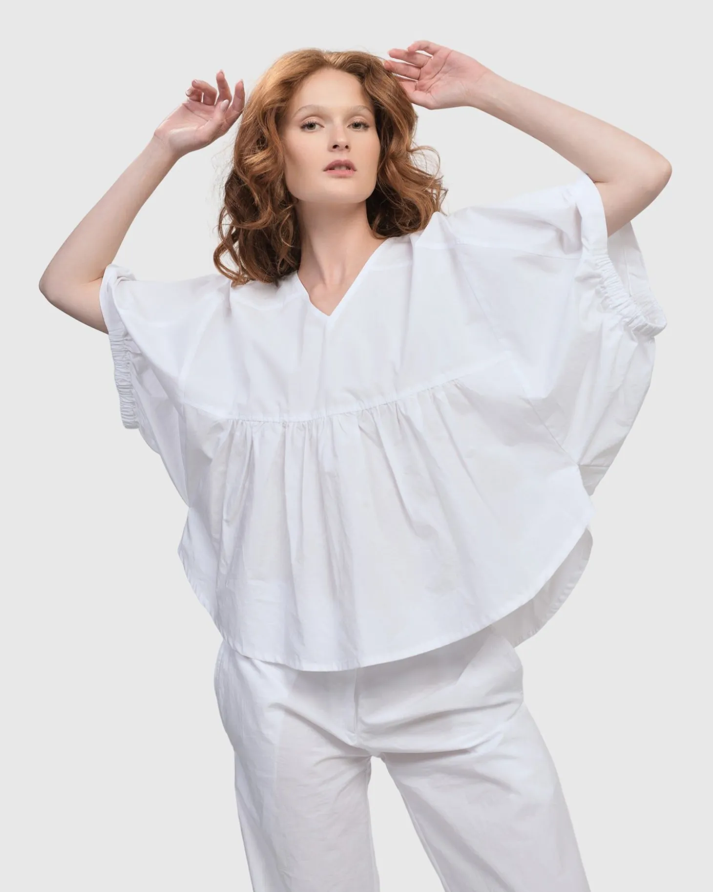 Women Alembika Urban Sophisticate Butterfly Blouse, White