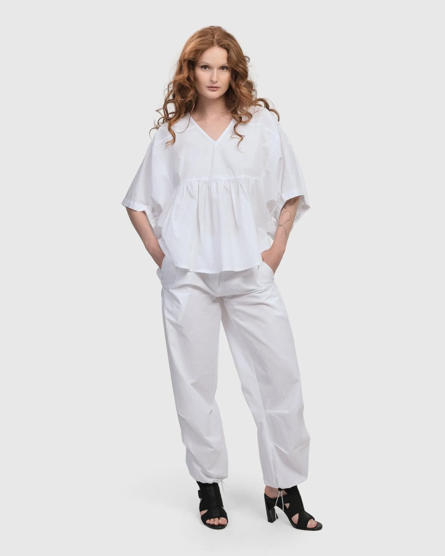 Women Alembika Urban Sophisticate Butterfly Blouse, White