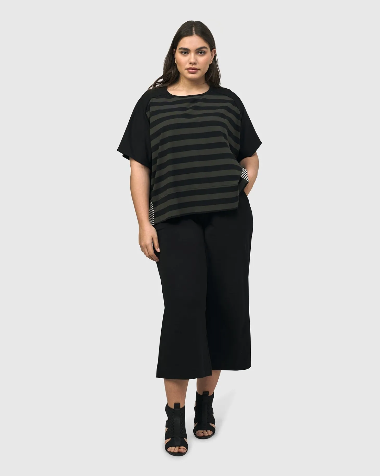 Women Alembika Urban Splice Boxy Tee, Stripes