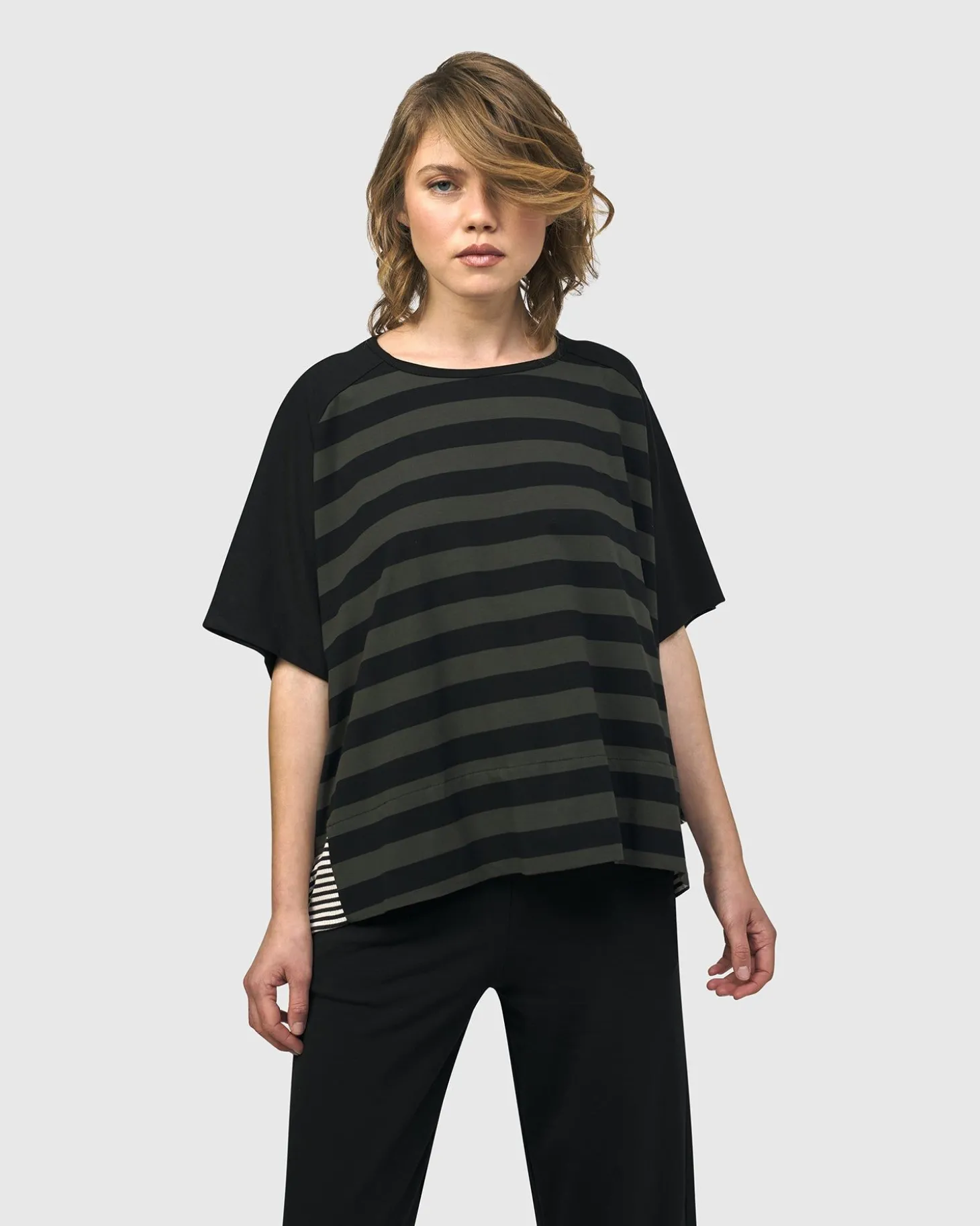 Women Alembika Urban Splice Boxy Tee, Stripes