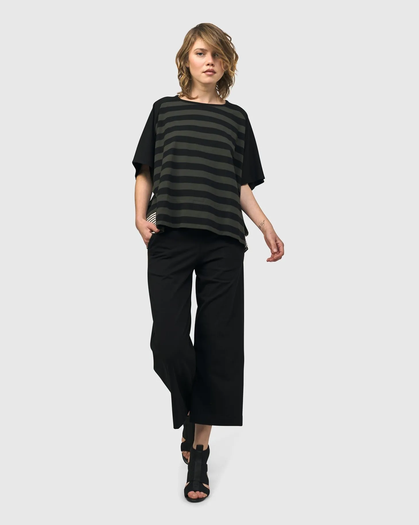 Women Alembika Urban Splice Boxy Tee, Stripes