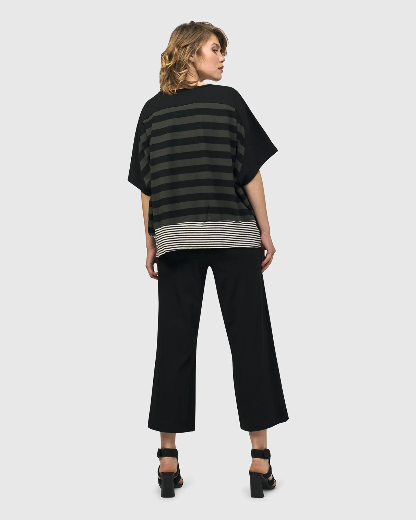 Women Alembika Urban Splice Boxy Tee, Stripes