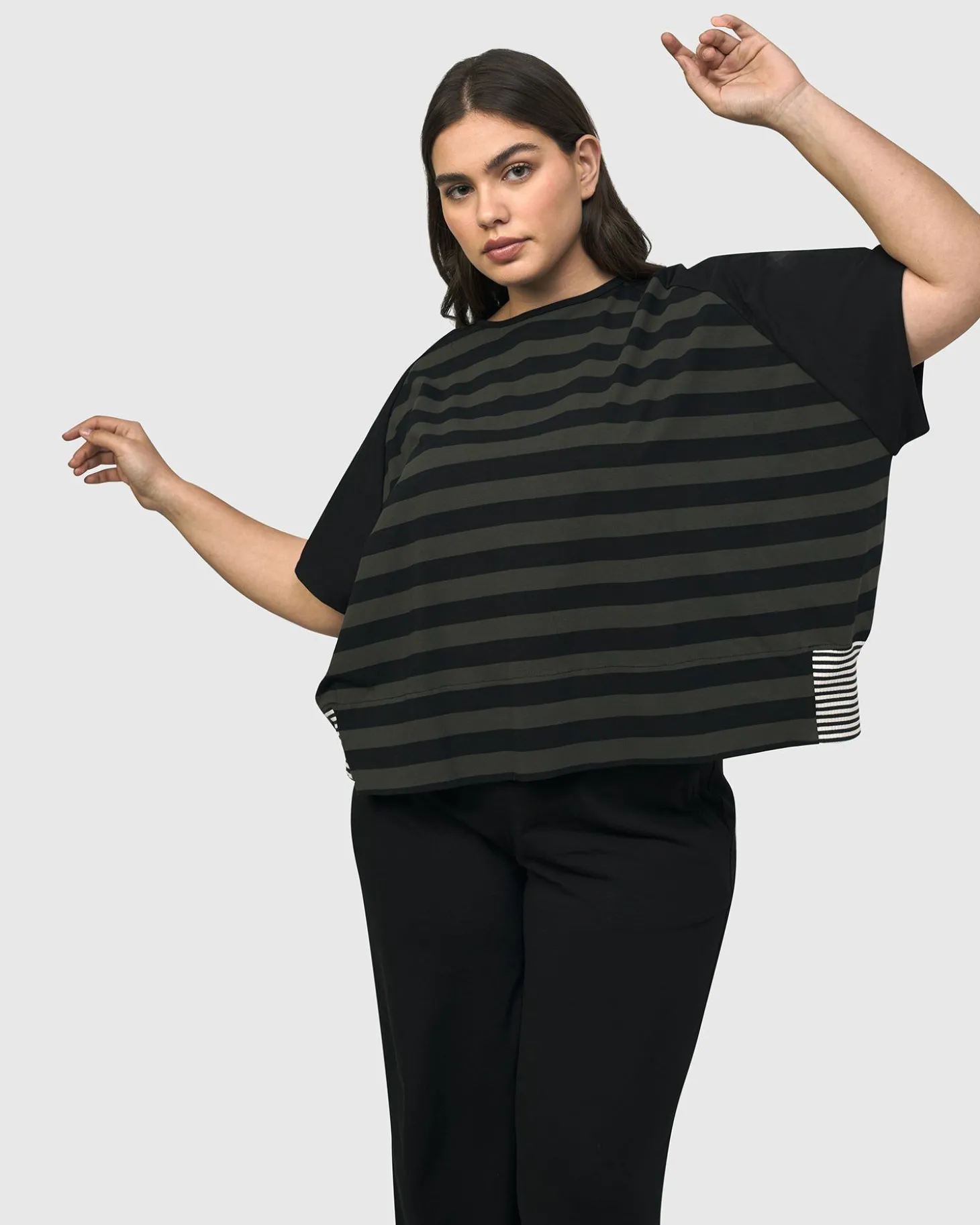 Women Alembika Urban Splice Boxy Tee, Stripes