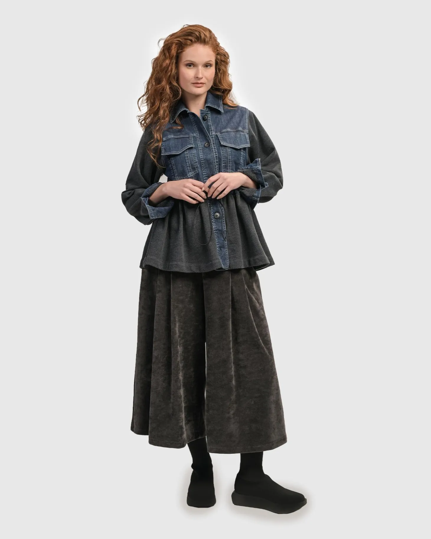 Women Alembika Urban Strut Ruched Jacket, Denim