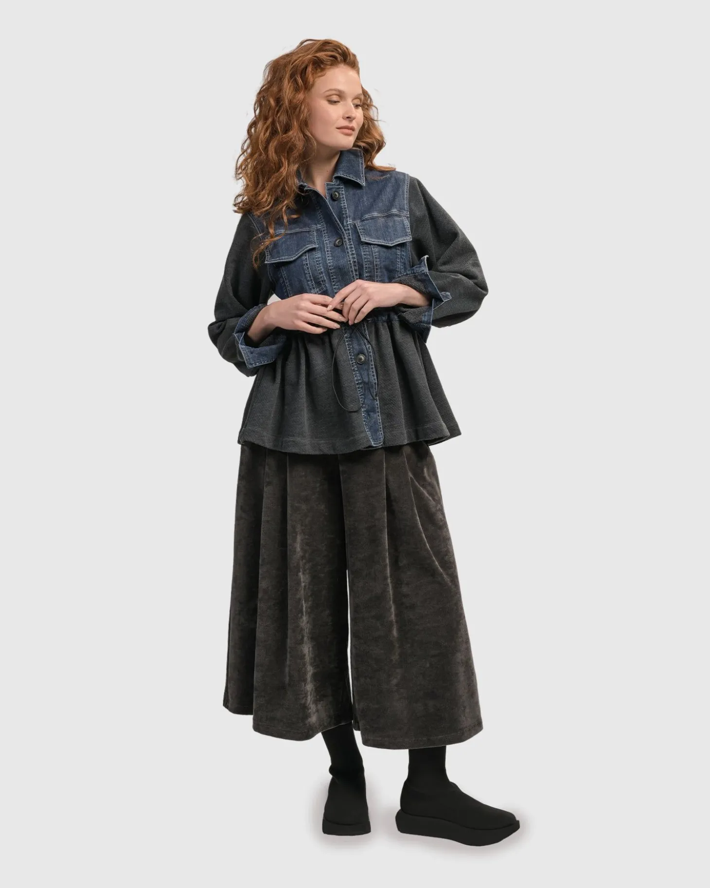 Women Alembika Urban Strut Ruched Jacket, Denim