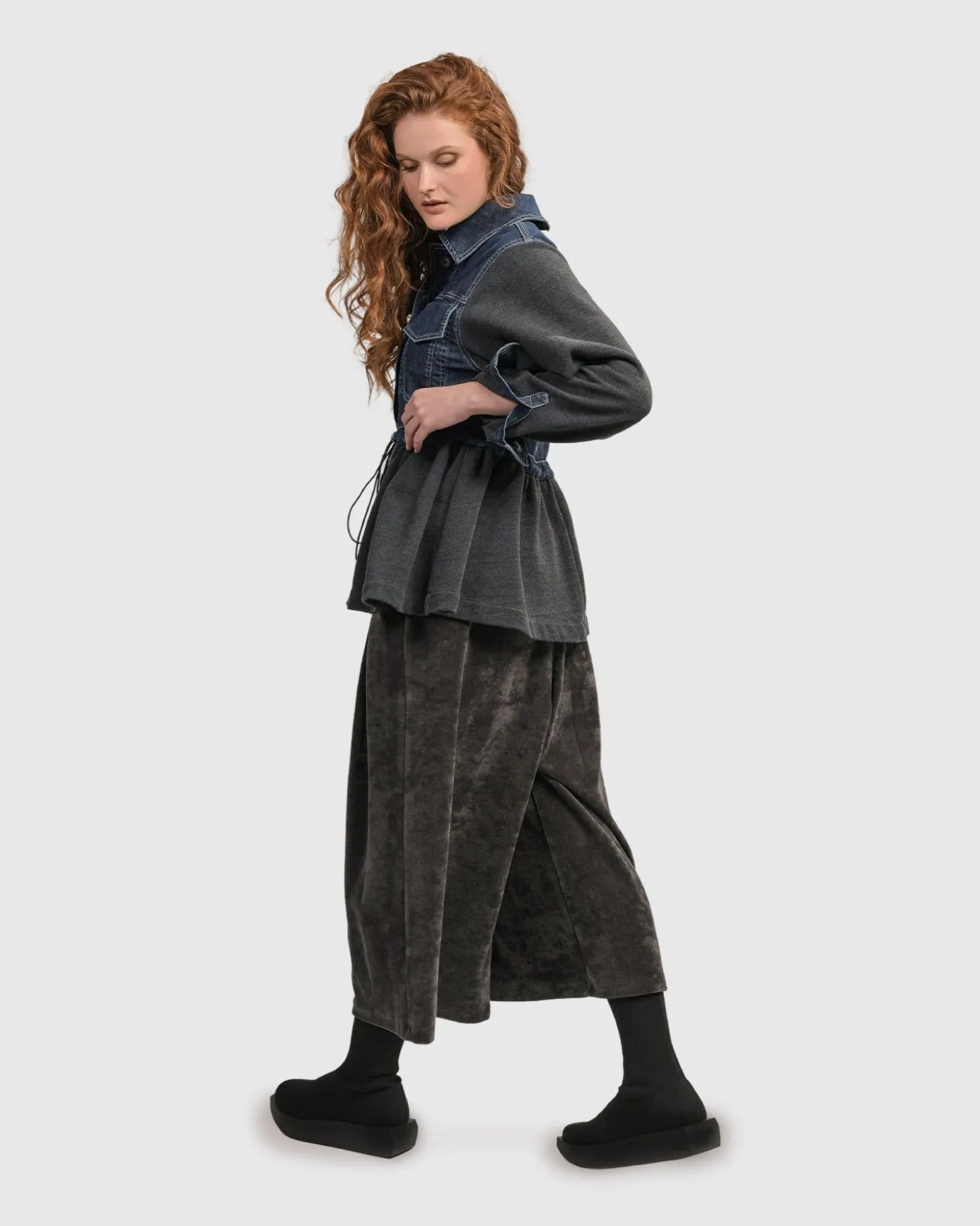 Women Alembika Urban Strut Ruched Jacket, Denim