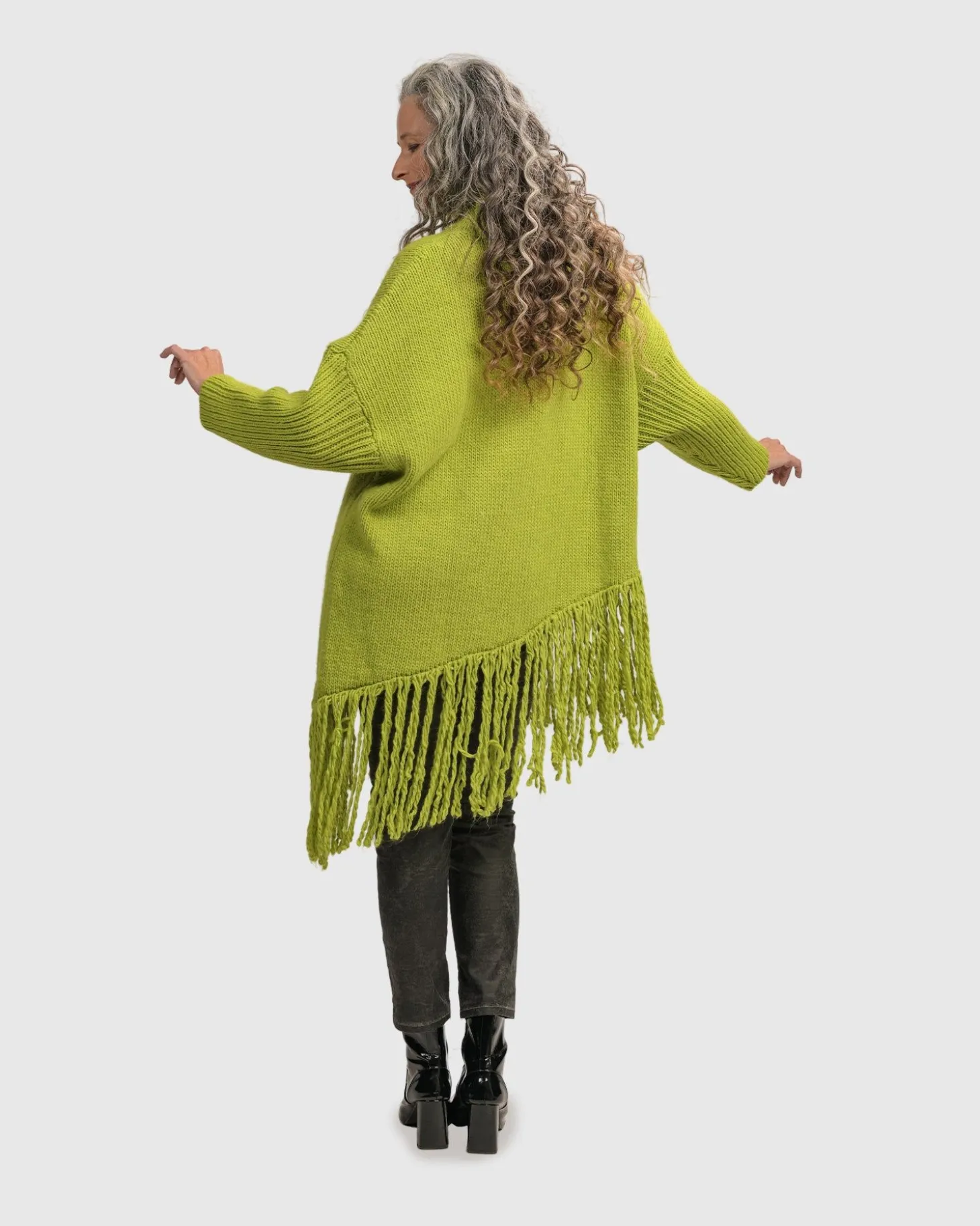 Women Alembika Urban Turtleneck Tunic Top, Lime