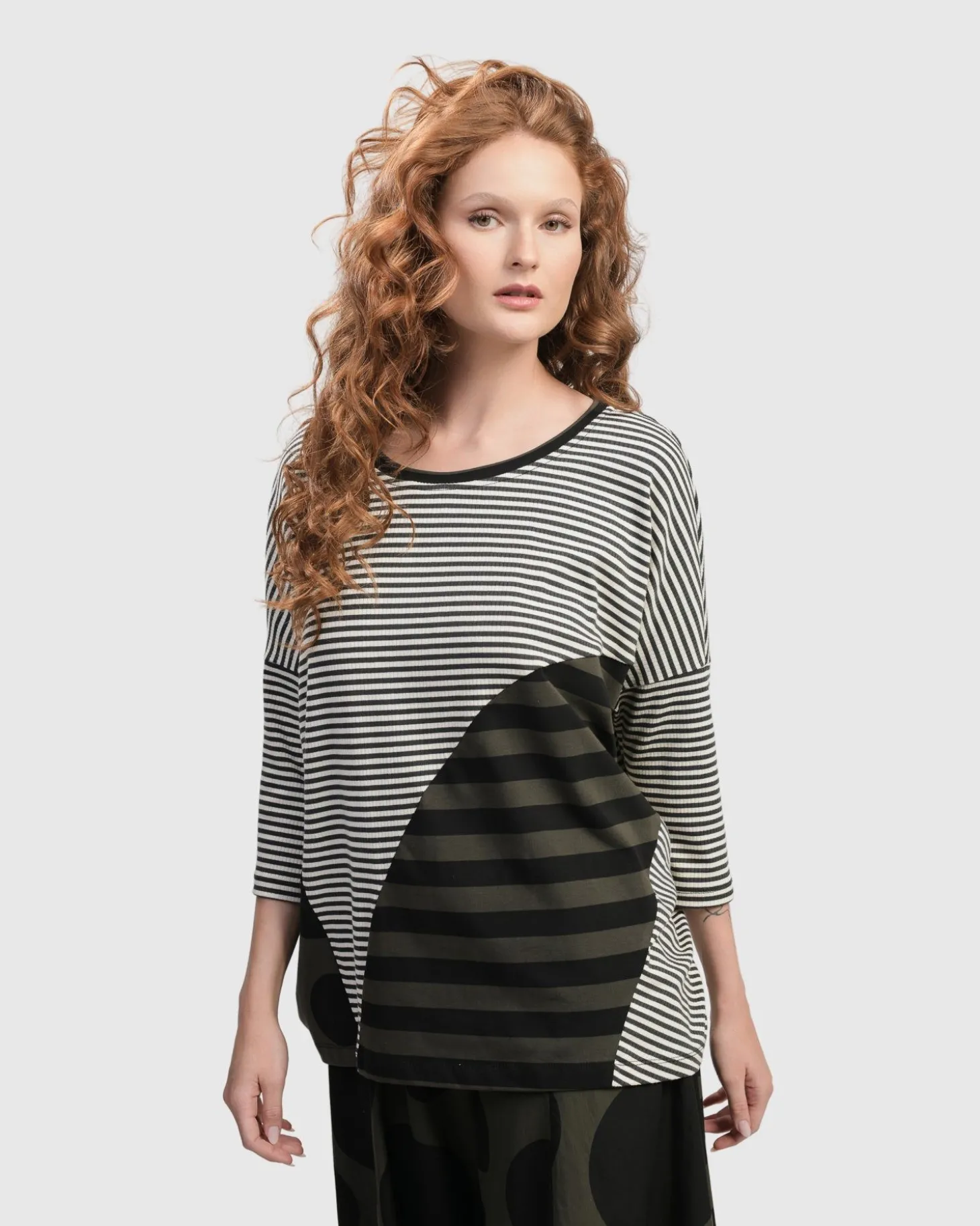 Women Alembika Urban Twister Top, Stripes