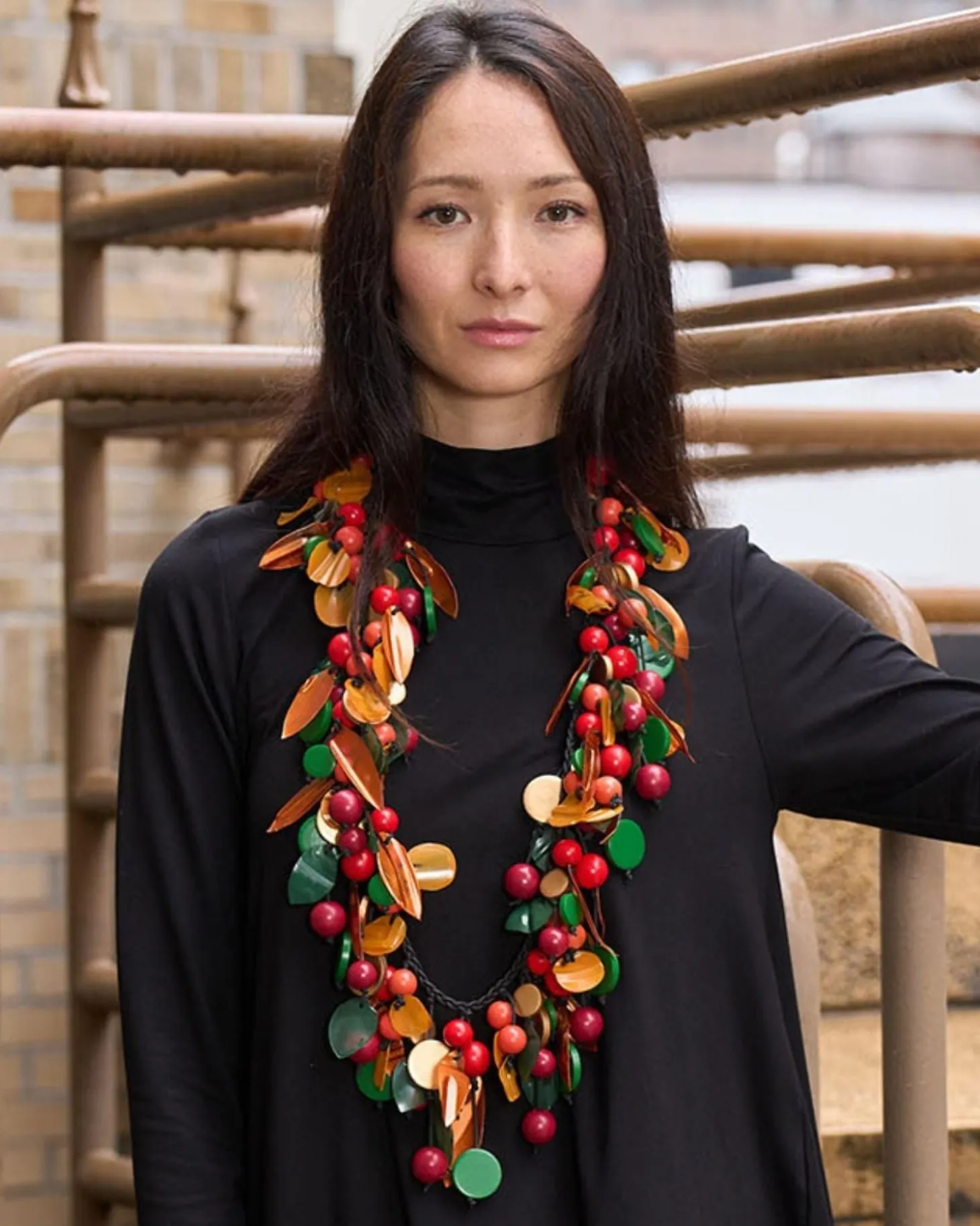 Women Alembika Vintage Mixed Fruit Necklace, Multi
