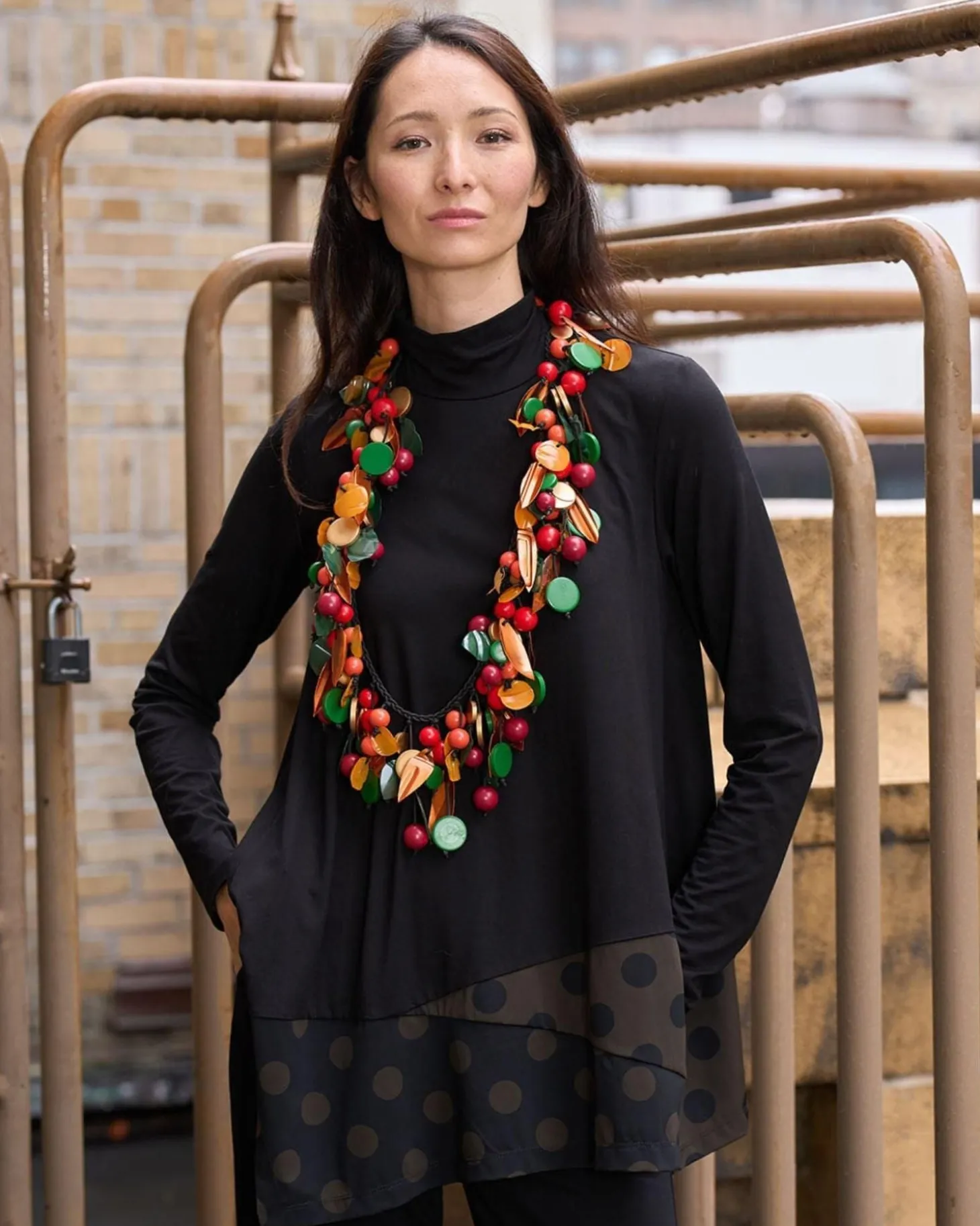 Women Alembika Vintage Mixed Fruit Necklace, Multi