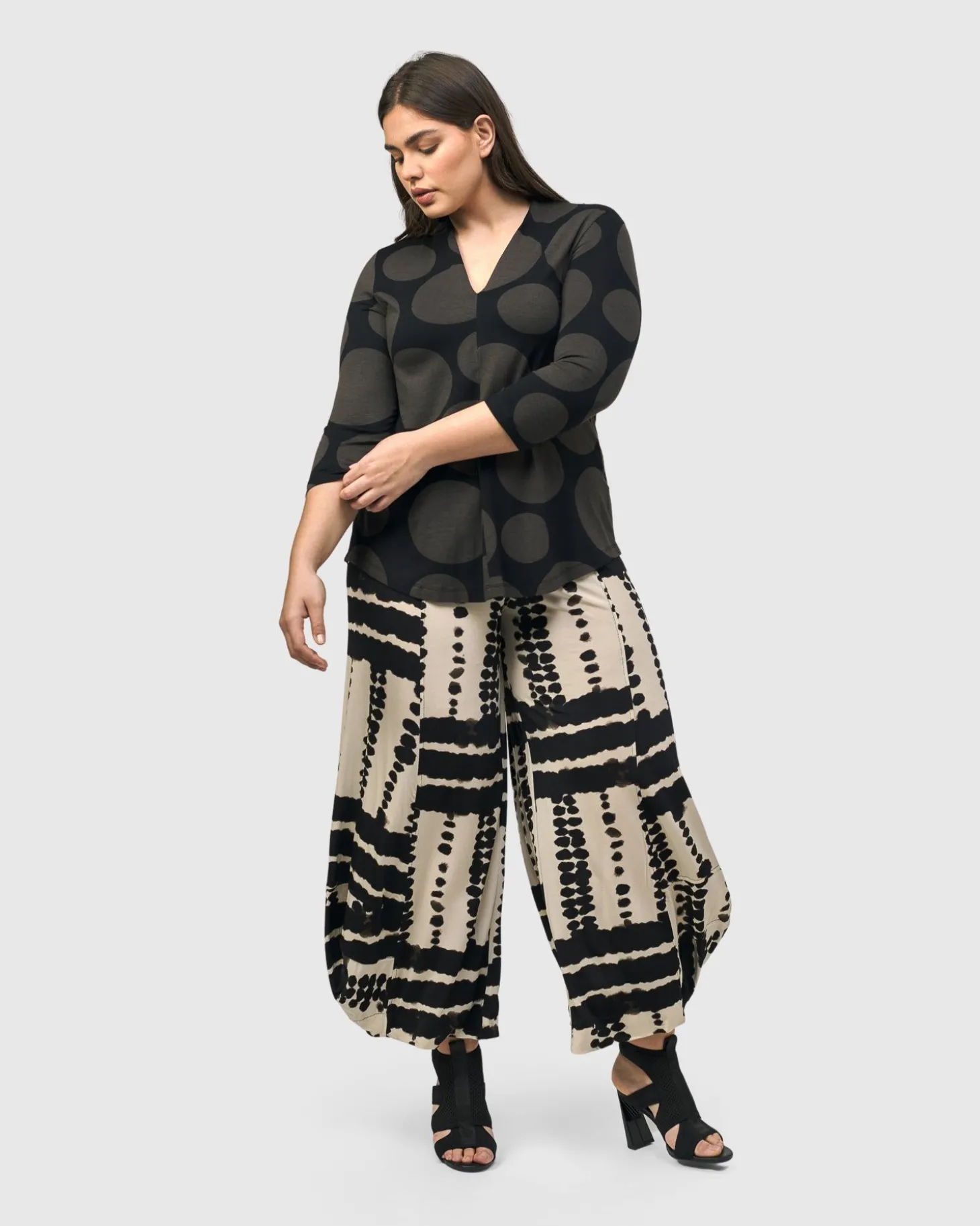 Women Alembika Voyager V-Neck Top, Brown