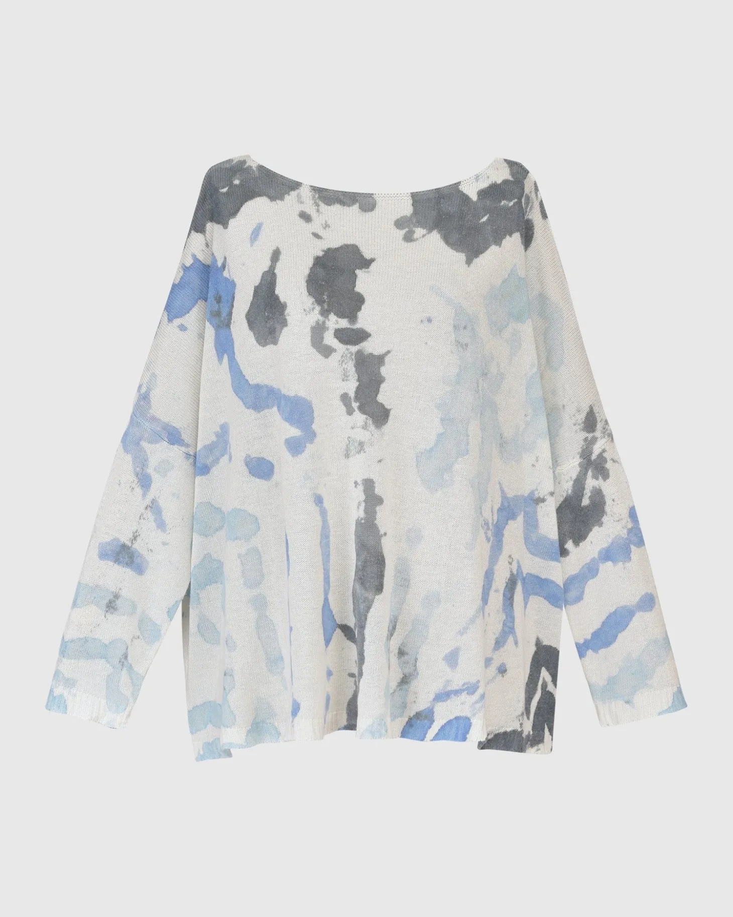 Women Alembika Watercolor Boxy Sweater, Nautical