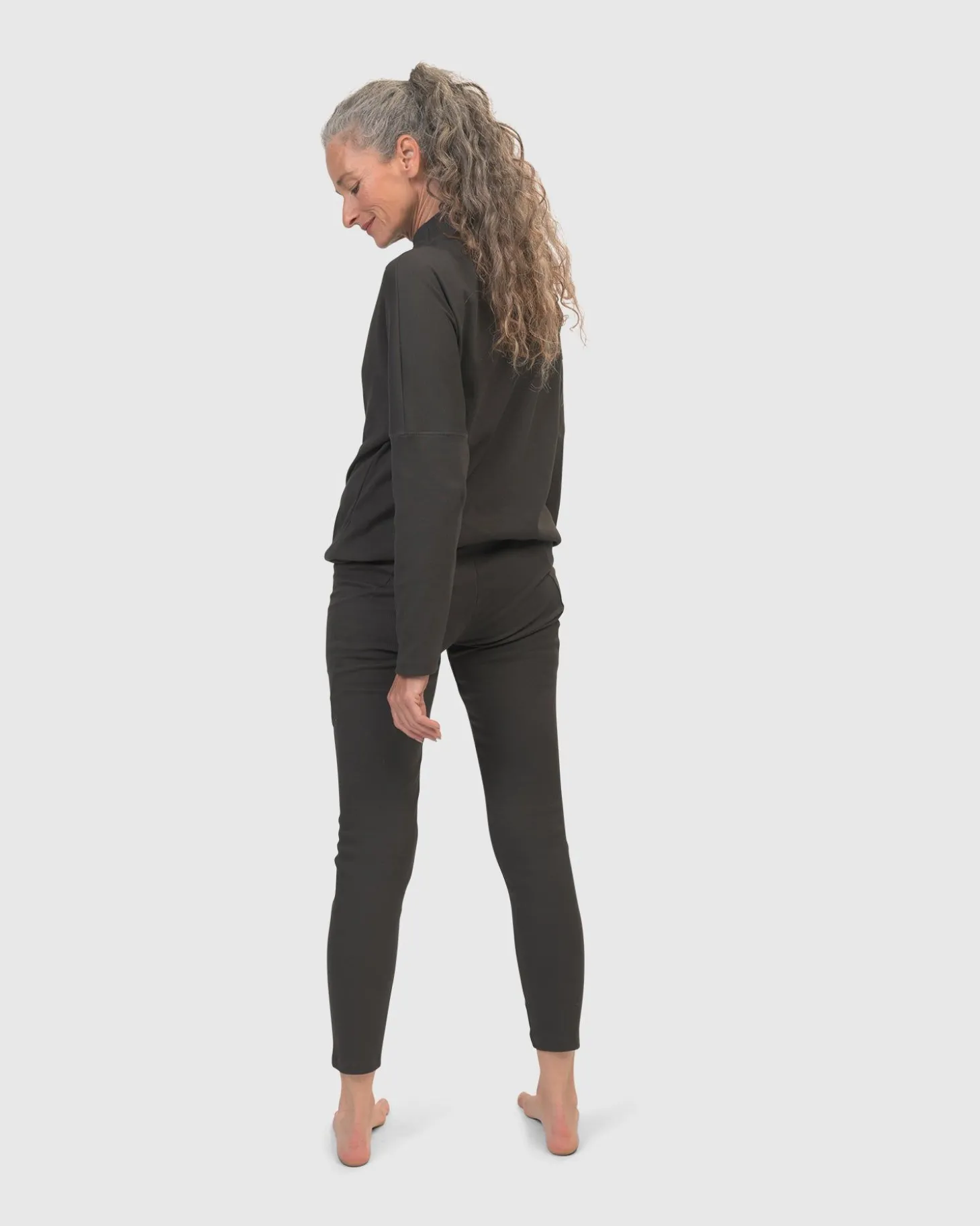 Women Alembika Zen Drawstring Sweatshirt, Charcoal