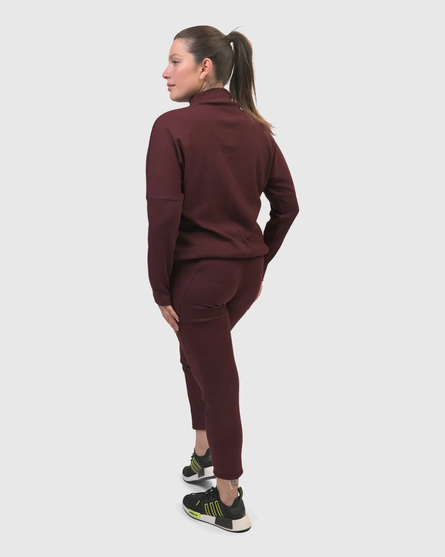 Women Alembika Zen Drawstring Sweatshirt, Wine